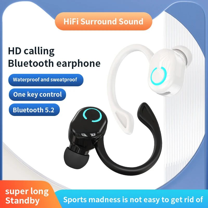 Ear-Hook Mini HIFI Bass Noise Cancelling Earphone