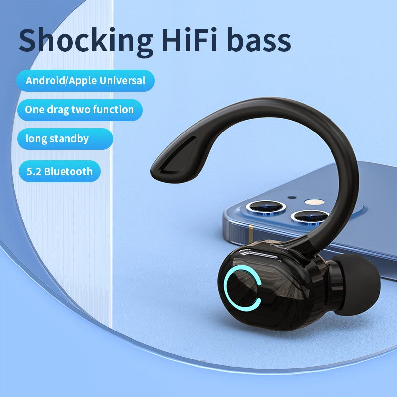 Ear-Hook Mini HIFI Bass Noise Cancelling Earphone