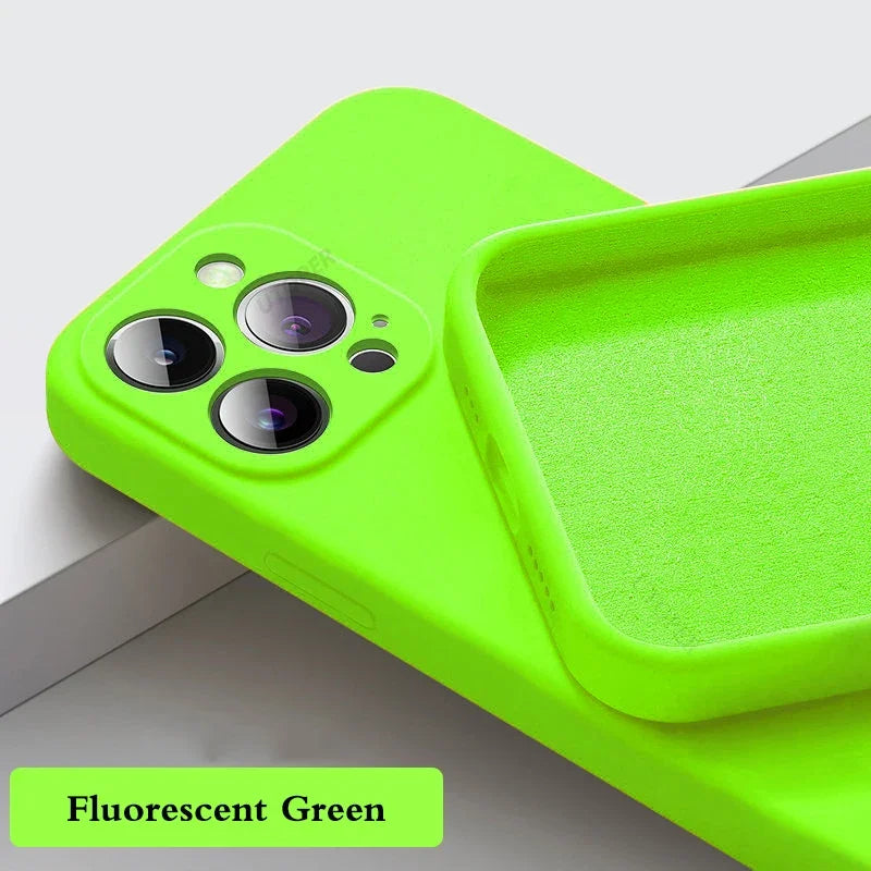 Silicone Solid Color Case For IPhone