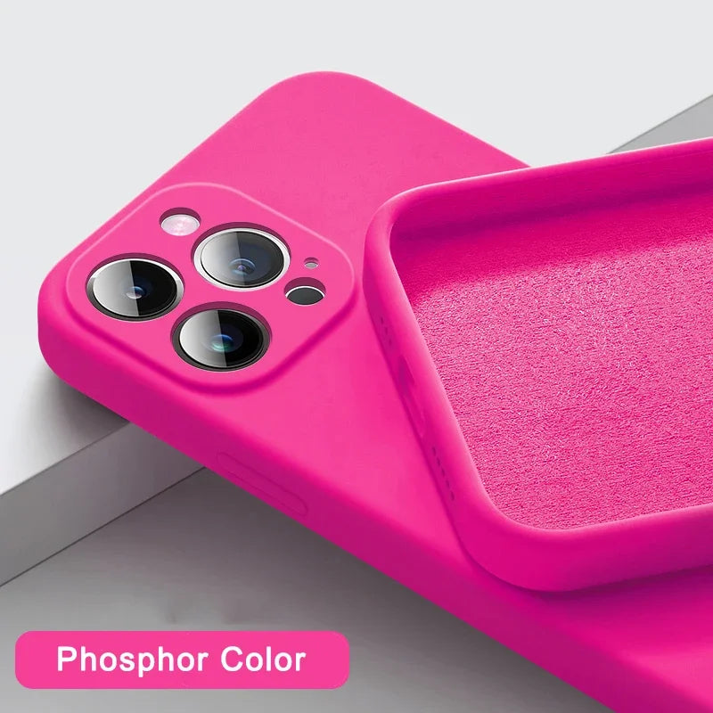 Silicone Solid Color Case For IPhone