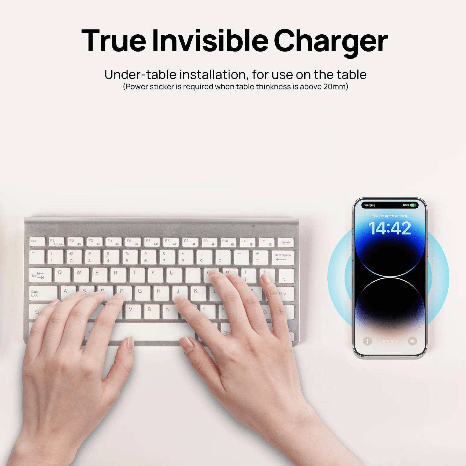 Wireless Charger 30mm Under Table