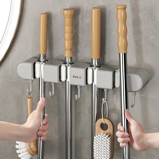 Mop & Broom Holder with Hook