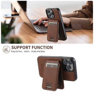 Leather Magnetic Pocket Cover For iPhone