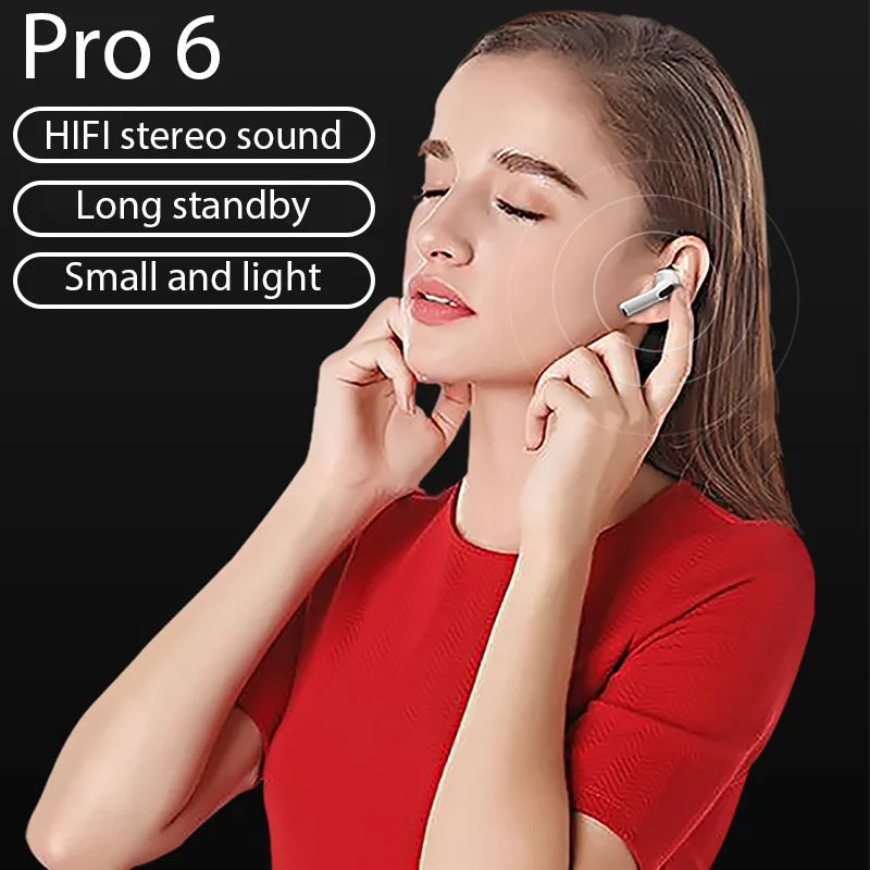 Bluetooth Headset Pro 6 Earbuds