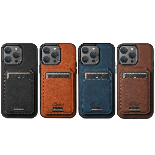 Leather Magnetic Pocket Cover For iPhone